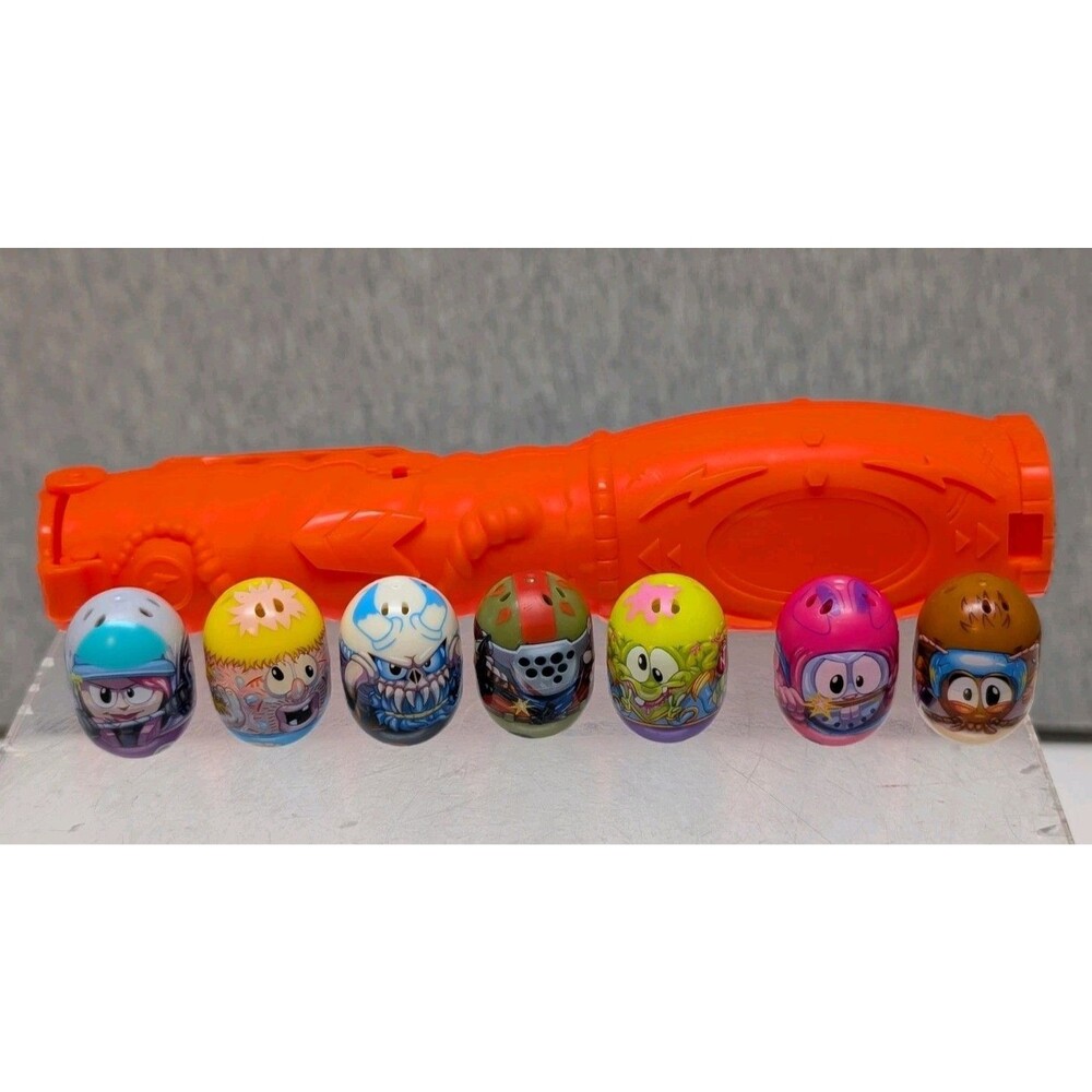 Mighty Beanz, lot of 7, including Orange Case To Carry Beanz